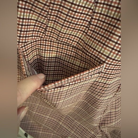 Lane Bryant Signature Fit 4-Season Ankle Pants Berry Plaid Stretch Plus Size 22 - Picture 9 of 14